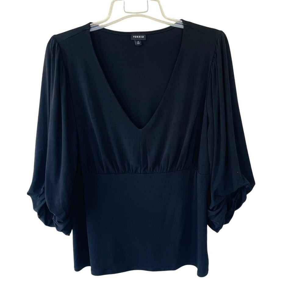 Copied - Torrid Size 2X Black Stretch Knit top
